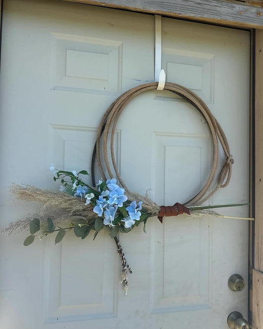 Blue Western Rope Wreath